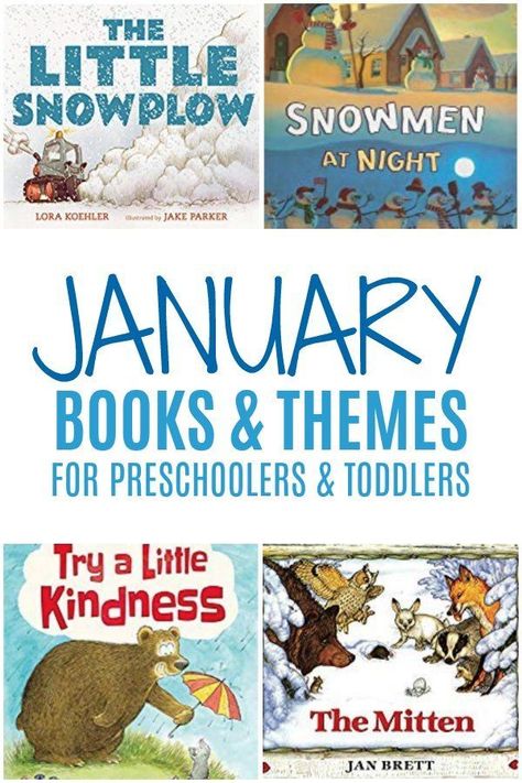 January Books and Themes for Preschoolers and Toddlers. #bookslist #winterbooks January Preschool Themes, Storytime Themes, January Books, Storytime Crafts, January Activities, Books For Toddlers, Winter Activities Preschool, Winter Books, Winter Preschool