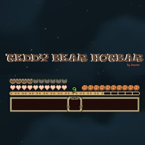 ✩‧₊˚ Teddy Bear Hotbar For Bedrock! ✩‧₊˚ Minecraft Texture Pack Minecraft Texture Pack, Minecraft Pe, Pocket Edition, Minecraft 1, Texture Packs, Machine Tools, Welcome Sign, Minecraft, Teddy Bear