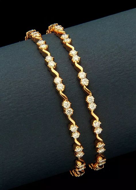 Diamond Jewelry | 22k Gold Jewelry USA Fancy Bangles Gold Indian, Gold Indian Bracelet, Bangals Design In Gold, Real Diamond Bangles Designs, Bangles Jewelry Designs Gold, Latest Gold Bangles, Simple Gold Bangle, Jewelry White Gold, Gold Bangles Indian