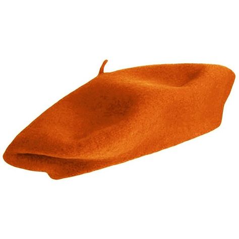 Orange Wool Beret - Parisian Style Wool Beret In Radiant Orange... ($27) ❤ liked on Polyvore featuring accessories, hats, beret, orange beret, wool hat, orange hat, wool beret and woolen hat Orange Beret, Hats Beret, Outrageous Fashion, Moodboard Pngs, Orange Hat, Woolen Hat, Baker Boy Hat, Orange Hats, French Beret