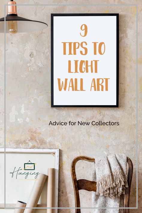 Lighting Artwork On Wall, Lighting Over Artwork, Lighting For Pictures On Walls, Picture Lighting Wall, Wall Light For Painting, Art Gallery Lighting Ideas, Lights For Artwork, Light Above Artwork, Art Wall Lighting