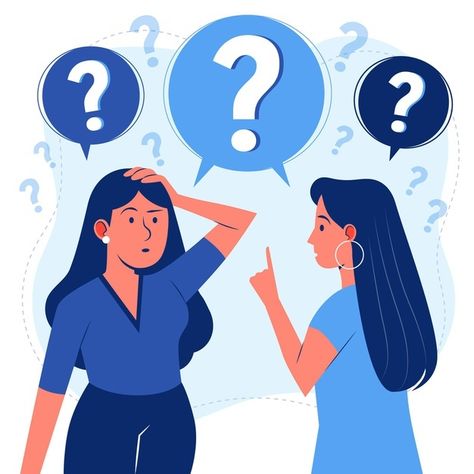 Organic flat people asking questions ill... | Free Vector #Freepik #freevector #people #human #flat #organic Question Pictures, Question Illustration, Communication Pictures, Character Questions, Presentation Pictures, Pola Tato, Ask A Question, Vector Character Design, Asking Questions