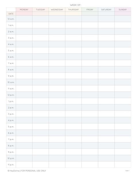 Are you looking for a printable weekly schedule with 24-hours? This free download includes templates with 1 or 1/2 hour boxes, a Monday start week or a Sunday start week and several different styles so you can find the 24-hour schedule that works best for you! Weekly Hourly Planner Printable Free, Weekly Schedule Printable Free, Printable Schedule Templates, Weekly Schedule Template Excel, Homeschool Schedule Printable, Schedule Printable Free, Start Week, Weekly Planner Printable Templates, Weekly Schedule Template