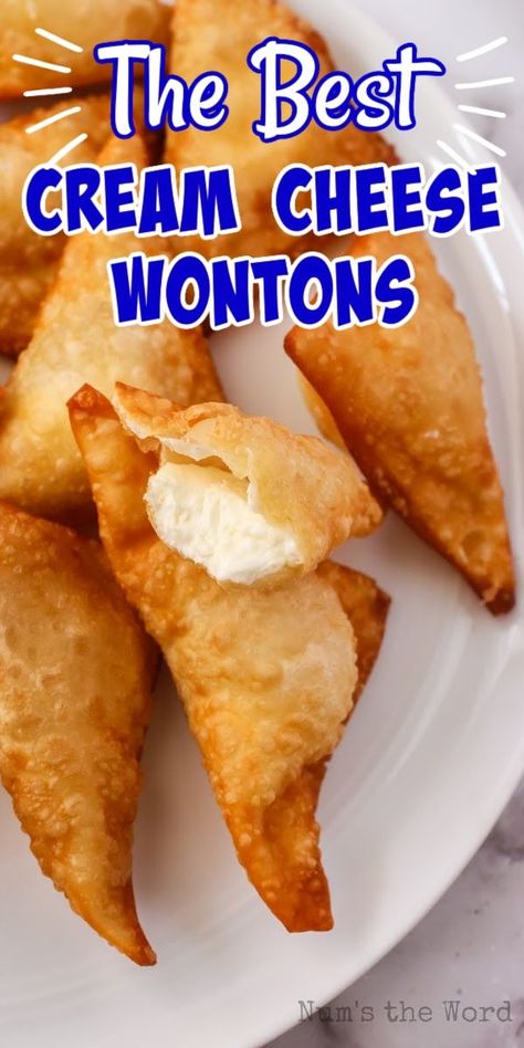 Wonton Wrapper Recipes, Cream Cheese Wontons, Cheese Wontons, Homemade Chinese Food, Wonton Recipes, Chinese Cooking Recipes, Egg Roll Recipes, Happy Cooking, Appetizers Easy Finger Food