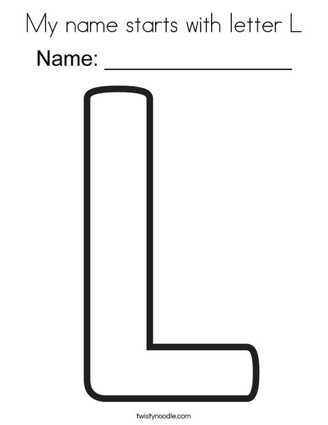 My name starts with letter L Coloring Page - Twisty Noodle Letter L Themes For Preschool, My Name Starts With The Letter, L Crafts For Toddlers, My Name Begins With The Letter Free, My Name Starts With The Letter Free, 3k Activities, Letter L Activities, Letter L Coloring Pages, 4k Activities