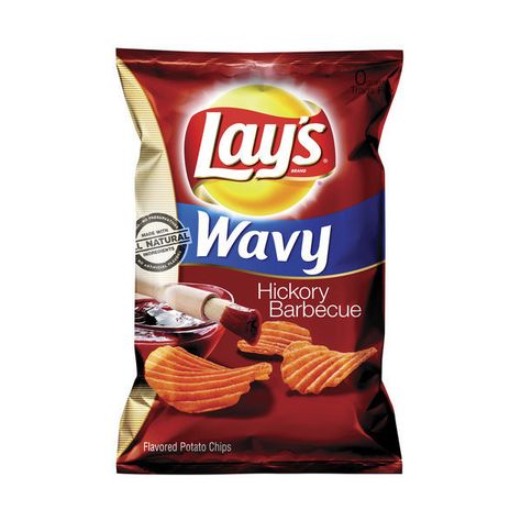 Lay's Wavy Hickory Barbecue Potato Chips, 10 oz found on Polyvore Amazon Snacks, Lays Chips Flavors, Snack Lays, Chip Flavors, Potato Chip Flavors, Bbq Snacks, Fritos Corn Chips, Bbq Chips, American Sweets