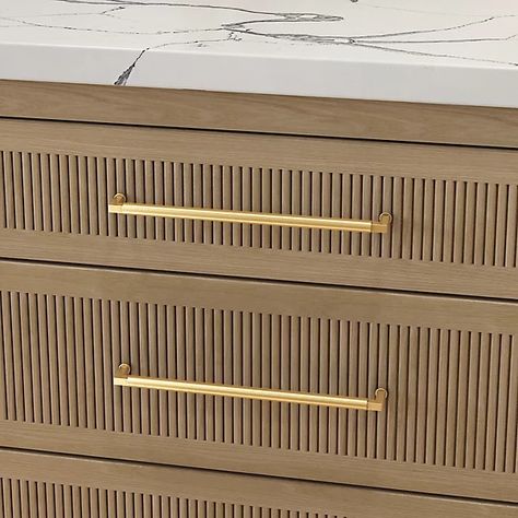 4433 Gramercy Pull - Lifetime (PVD) Satin Brass | Baldwin Hardware Baldwin Hardware, Appliance Pull, Hollywood Hills, Cabinet And Drawer Pulls, Highland Park, Back Plate, Transitional Design, Satin Brass, Cabinet Pull