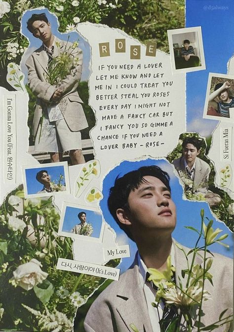 Photo Layout Aesthetic, Photo Collage Ideas Layout Graphic Design, Scrapbook Style Poster, Canva Posters Design Aesthetic, Canva Layout Ideas Poster, Canva Inspo Poster, Exo Graphic Design, Canva Photo Collage Design, Kpop Photo Collage