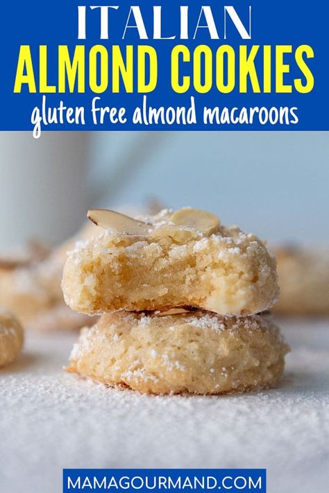 Italian Almond Paste Cookies, also known as almond macaroons, are a soft, chewy, and highly addictive delight perfect for Christmas or Passover. Only four ingredients are required to make this flourless cookie recipe! #almondpastecookies #italian #christmas #recipe #easy #chewy #soft #glutenfree #best Italian Almond Macaroons, Gluten Free Almond Paste Cookies, Almond Cookies With Almond Paste, Almond Macaroons Recipe, Almond Paste Cookies Italian, Recipes With Almond Paste, Cookies With Almond Paste, Almond Paste Cookies, Gluten Free Almond Cookies