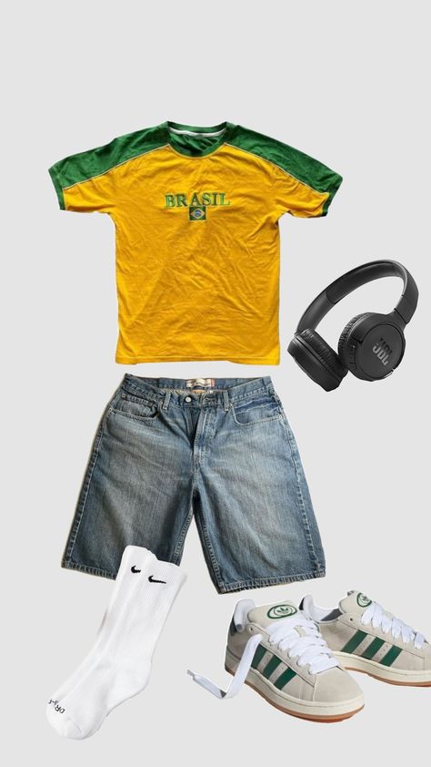 Baggy Outfit Ideas, Clothes Y2k, Mens Trendy Outfits, Football Outfits, Swaggy Outfits, Cute Everyday Outfits, Style Streetwear, Casual Style Outfits, Streetwear Outfit