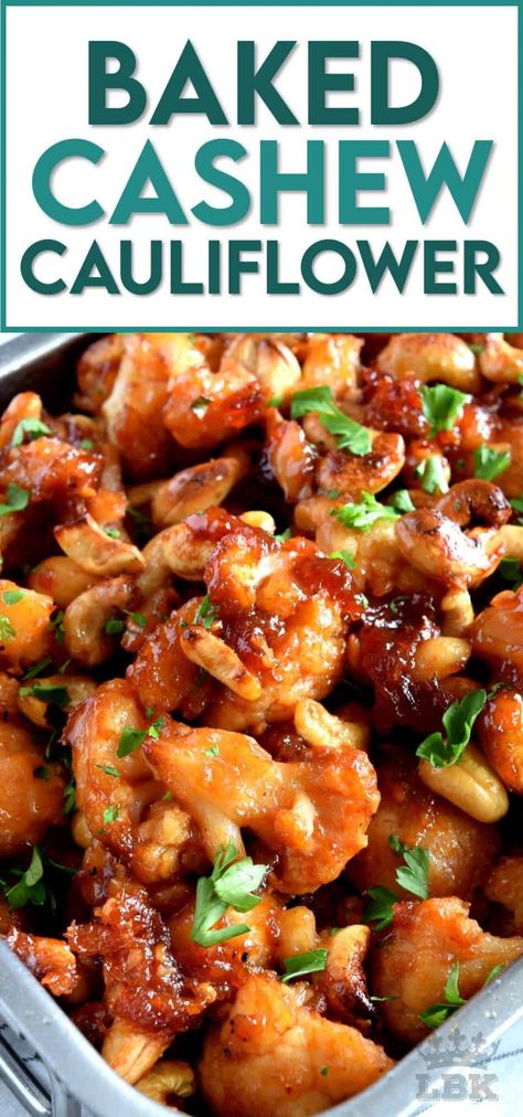 Cashew Cauliflower, Resep Vegan, Chinese Buffet, Cauliflower Dishes, Cashew Chicken, Tasty Vegetarian Recipes, Veggie Side Dishes, Cauliflower Recipes, Veggie Dishes