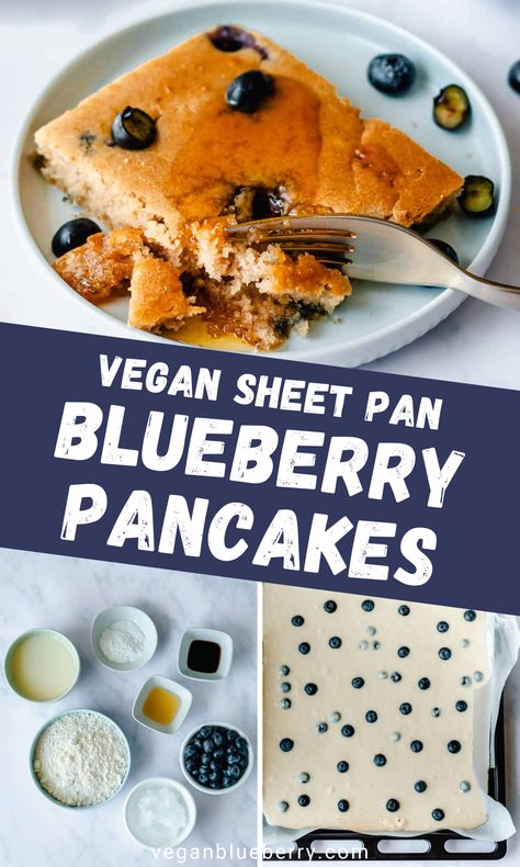 Sheet Pan Pancakes Dairy Free, Allergen Free Recipes Breakfast, Easy Egg Free Breakfast, Eggless Sheet Pan Pancakes, Dairy Free Egg Free Breakfast Ideas, Vegan Oven Pancakes, Vegan Sheet Pancakes, Dairy And Egg Free Toddler Meals, Vegan Sheet Pan Breakfast