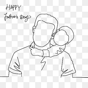 Father Drawing, Father Clipart, Fathers Day Clipart, Father's Day Drawing, Doodle Practice, Abstract Clipart, Minimalist Sketch, Dad Drawing, Boy Clipart