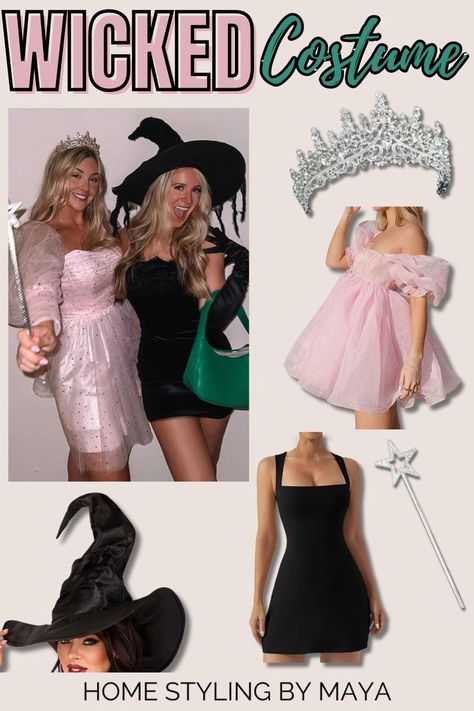 wicked halloween costumes, halloween costumes for besties Costumes For Duos, Halloween Costumes For Duos, Costumes For Besties, Halloween Costumes For Besties, Halloween Costume Duo, Costume Duo, Matching Halloween Costumes, The Best Halloween Costumes, Halloween Costumes College Girls