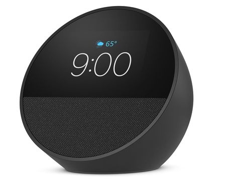 All-new Amazon Echo Spot (2024 release), Smart alarm clock with vibrant sound + Alexa, Black🤩 Amazon Alexa, Amazon Echo, Alarm Clock, Sound, Clock, Black