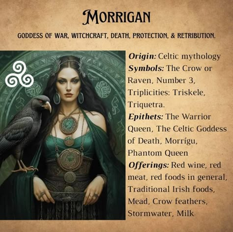 Celtic Goddess Morgana, Morrigan Tattoo Ideas, Morgana Goddess, Morrigan Correspondences, Elen Of The Ways Goddess, The Morgan Goddess, The Morrigan Goddesses Art, Morgan Goddess, The Morrigan Art