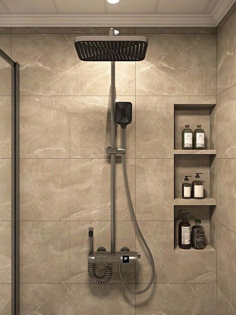 Our shower columns are made with high quality materials. They are easy to use, safe, and ergonomic. #showersystem #showercolumn #shower #home #hotel #highquality #high stress #relaxation #comfort http://www.mopofaucet.com info@mopochina.com Toilet Hotel, Small Toilet Design, Modern Window Design, Small Shower Room, Shower Column, Full Bathroom Remodel, Bathroom Design Layout, Shower Columns, Washroom Design