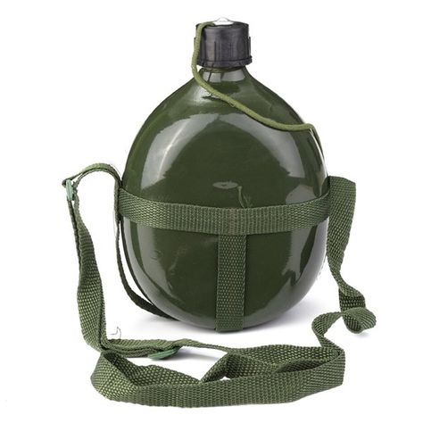 1.5L Military Canteen Aluminum Bicycle Cycling Military Water Cup Bottle Army Water Bottle, Molle Bag, Military Army, Folding Bike, Organiser Box, Sport Water Bottle, Vanuatu, St Kitts And Nevis, Bag Holder