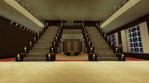 Stair case Minecraft Titanic, Minecraft Library Design, Minecraft Stairs, Minecraft Staircase, Minecraft Library, Castle Ideas, Minecraft Interior Design, Interior Staircase, Stairs Ideas