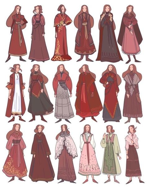 Clothing Fantasy Design, Viking Outfit Reference, Fantasy Reference Drawing, Elfish Clothes, Fantasy Clothing Medieval, Fantasy Outfits Drawing Reference, Fantasy Outfits Art Reference, Drawing Dresses Reference, Character Outfits Design