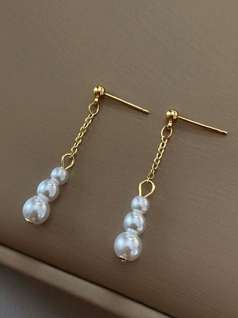 Diy Earings Idea, Wire Jewelry Designs Earrings, Pearl Diy Jewelry, Diy Earings Ideas With Beads, Diy Crafts Jewelry Earrings, Earring Styles Ideas, Ideas Para Collares, Homemade Earrings Ideas, Earrings Diy Ideas