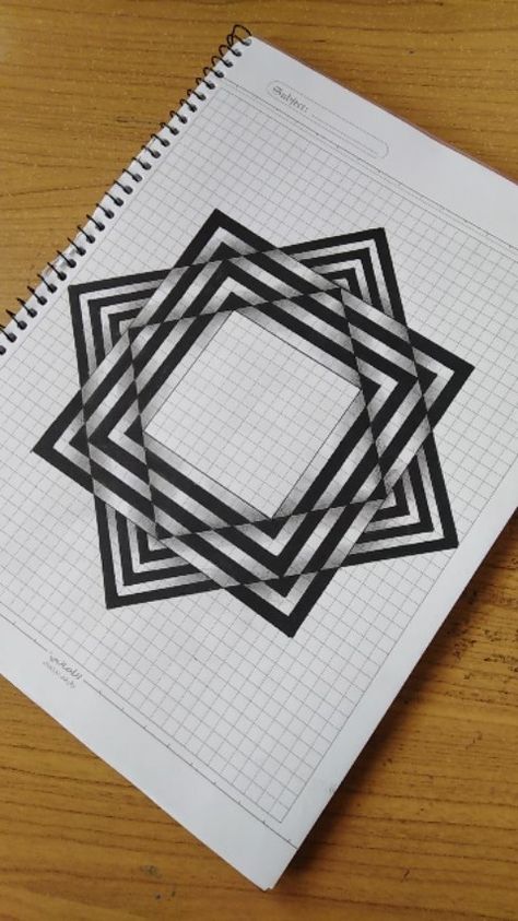 Omran O Mezher | #drawing #3d | Instagram 3d Art And Craft, Tessellation Patterns Geometry, 3d Drawings 3d Artwork, Graph Paper Patterns, 3 D Drawing, Optical Illusions Drawings, 2023 Drawing, Illusion Kunst, Square Drawing