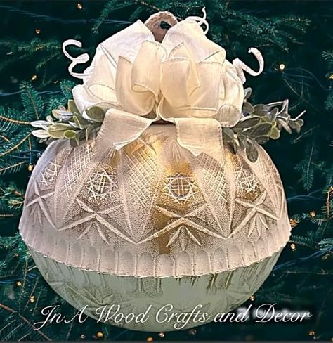 Dollar Tree Fanatics Crafts & Decor & DIY With Freebies 🟢⚪ | I jumped on the Dollar Tree Big bowl ornament train | Facebook Diy Christmas Crafts To Sell, Blue Christmas Tree Decorations, Dt Crafts, Christmas Tables, Christmas Decorations Diy Crafts, Large Christmas Ornaments, Christmas Crafts Diy Projects, Blue Christmas Tree, Christmas Floral Arrangements