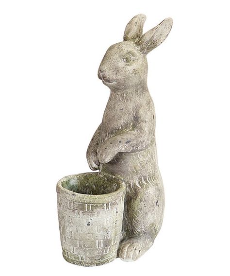 Look at this Rabbit Planter on #zulily today! Bunny Planter, Rabbit Statue, Green Rabbit, Bunny Basket, Cement Planters, Animal Statues, Easter Colors, Spring Easter, Garden Ornaments