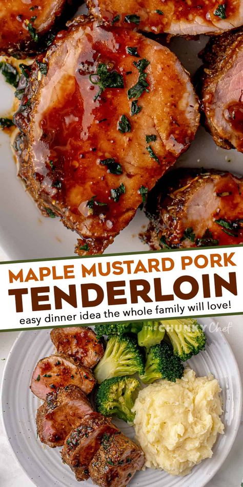 Pork Loin Recipes Dijon Mustard, What To Do With A Pork Tenderloin, Unique Pork Tenderloin Recipes, Recipes With Tenderloin, Easy Dinner Recipes For Family Pork, Pork Tenderloin Recipes Honey Mustard, Boneless Tenderloin Recipes, Dinner Ideas With Pork Loin, Park Tenderloin Recipes