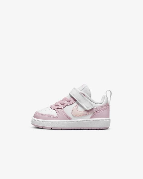 Toddler Shoes Girl Sneakers, Nike Shoes Kids, Happy Nappers, Nike Baby Shoes, Kids Nike Shoes, Baby Nike Shoes, Nike Inspiration, Nike Court Borough Low 2, Nike Kids Shoes