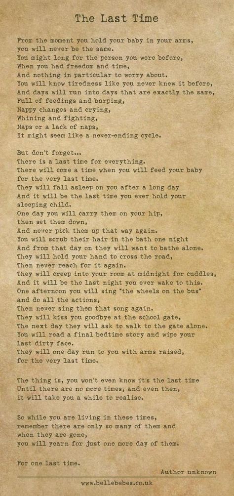 Mom Writes Tear-Worthy Poem About Kid's Growing Up: "The Last Time" – InspireMore The Last Time Poem, Time Poem, Growing Up Quotes, My Children Quotes, Mothers Love Quotes, Poems Beautiful, Daughter Quotes, Mother Quotes, Lesson Quotes