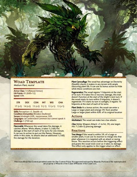 Warlock Patron, Plant Monsters, Monsters Rpg, Homebrew Monsters, Dnd Creatures, The Hunting Party, Dnd Monster, Dnd Druid, Plant Monster