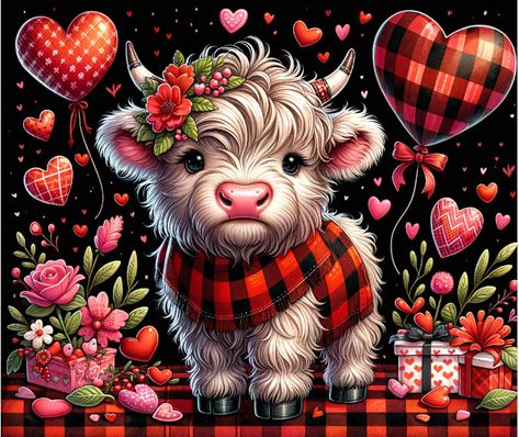 Donkey Wallpaper, Highland Cow Valentine, Cow Scarf, Cow Valentine, Vehicle Decals, Tumbler Svg, Acrylic Wall Decor, Sublimation Images