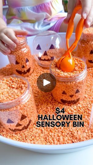 Cslp 2025, Halloween Sensory Play, Halloween Sensory Bin, Fall Sensory Bin, Fall Sensory, Activity Sensory, Kids Exercise, Halloween Sensory, Play Hacks