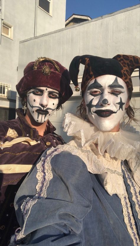 #thegarden #wyattshears #fletchershears #jester #wyattandfletchershears Wyatt And Fletcher Shears, Wyatt And Fletcher, Jester Makeup, Fletcher Shears, Makeup Clown, Jester Costume, Clowning Around, Orange County California, Clown Makeup