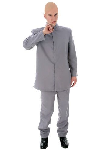 Evil Gray Plus Size Suit for Men Costume#Size, #Gray, #Evil Diy Plus Size Halloween Costumes, Professor Costume, Dr Who Costume, Who Costume, Plus Size Halloween Costumes, International Man Of Mystery, Bald Guy, Suit Costume, Costume Works