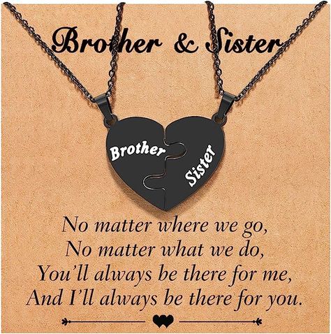 Matching Necklaces Brother And Sister, Matching Necklaces For Siblings, Brother And Sister Jewelry, Brother Sister Jewelry, Birthday Gift For Brother From Sister, Christmas Gifts For Brother From Sister, Gift Ideas For Brother From Sister, Diy Gifts For Brother From Sister, Birthday Gift Ideas For Brother