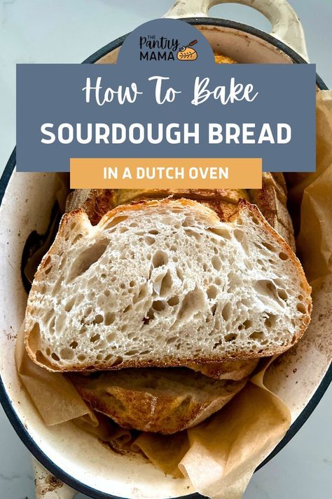 This simple sourdough bread recipe uses a Cast Iron Dutch Oven to bake your sourdough bread to perfection! You can use a round or oval Dutch Oven for this gorgeously light and crispy sourdough loaf. Sourdough In Dutch Oven, Oval Dutch Oven Recipes, Simple Dutch Oven Bread, Easy Dutch Oven Sourdough Bread, Artisan Bread Recipes Dutch Oven, Sourdough Dutch Oven Bread, Baking Sourdough Bread In A Dutch Oven, Sourdough Bread Recipe Without Dutch Oven, Sourdough Bread Dutch Oven