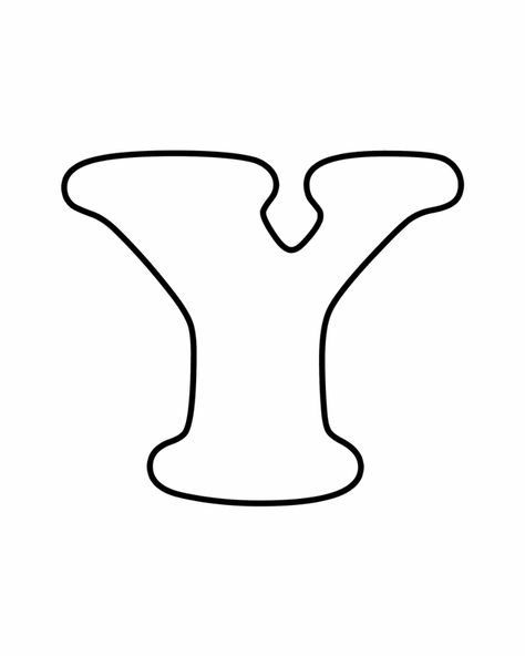 Y Letter H Font, Letter Y Coloring Page, Halloween Fonts Alphabet, Y Alphabet, Moldes Para Baby Shower, Y Letter, Abc Coloring Pages, Alphabet Templates, Abc Coloring