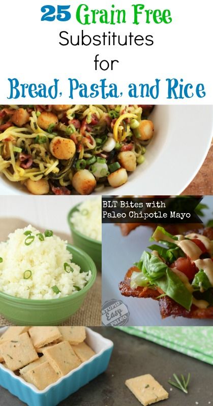 25 Grain Free Substitutes for Bread, Pasta, and Rice Bread Substitute, Saffron Rice, Paleo Bread, Lime Rice, Pasta Pizza, Carb Free, Golden Raisins, Grain Free Recipes, How To Eat Paleo