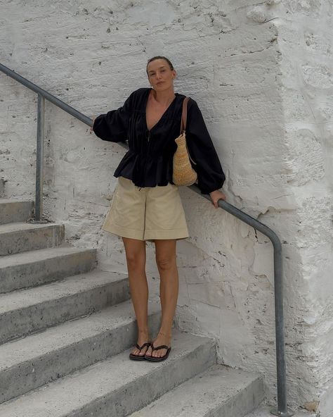 Faithfull the Brand | Olive Cooke wears the Mondello Top and Campania Short on holiday in Rottnest Island, Western Australia. | Instagram Olive Cooke, Rottnest Island, Summer Attire, Conscious Fashion, Faithfull The Brand, On Holiday, Western Australia, Warm Weather, Lookbook