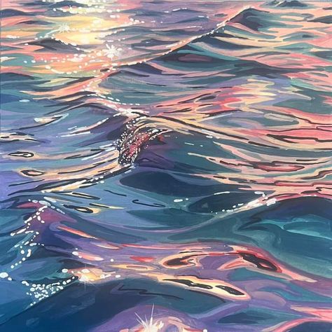 Painting Of Water, Art Painting Ideas, Art Alevel, Sea Illustration, Underwater Painting, Underwater Art, Posca Art, Gouache Art, Water Art