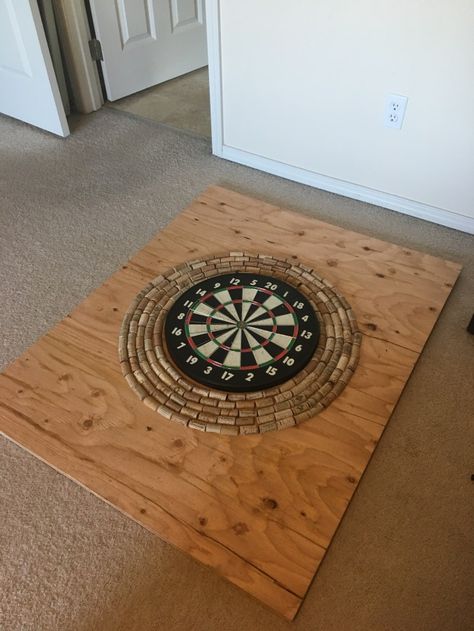 Wine Cork Back for a Dartboard – Make Cool Stuff DIY Dart Board Wine Corks, Diy Cork Dart Board, Dart Board Ideas Diy, Wine Cork Dart Board Backer, Wine Cork Dart Board Backer Diy, Diy Dartboard Backboard, Dart Board Backboard Diy, Cork Dartboard Backboard, Diy Dart Board Backing