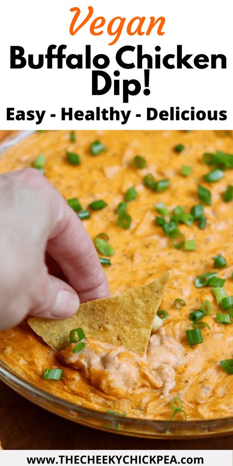 Vegan Birthday Party Food, Vegan Buffalo Chicken Dip, Vegan Buffalo Dip, Super Bowl Sunday Party, Vegan Buffalo Chicken, Food Recipe Healthy, Healthy Buffalo Chicken Dip, Homemade Seitan, Dip Healthy