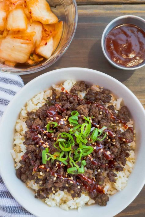 Ground Turkey Bulgogi, Turkey Bulgogi, Ground Beef Bulgogi, Sheet Pan Beef, Beef Bulgogi Recipe, Bulgogi Sauce, Rice Cauliflower, Korean Recipe, Yummy Vegetable Recipes