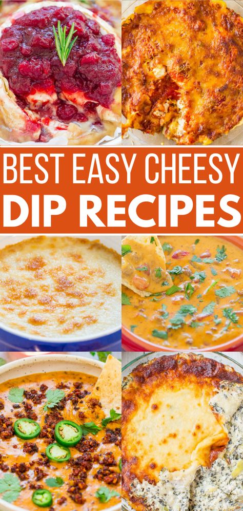 16 Cheesy Dips To Make Now - Averie Cooks Dips To Make, Cheesy Dip Recipes, Cheesy Dips, Best Holiday Appetizers, Best Dip Recipes, Cheesy Dip, Delicious Appetizer Recipes, Easy Cheesy, Holiday Appetizers