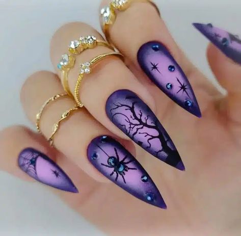 Ongles Gel Halloween, Scary Nails, Nails Easter, Holloween Nails, Witch Nails, Witchy Nails, Halloween Acrylic Nails, Gothic Nails, Fancy Nails Designs