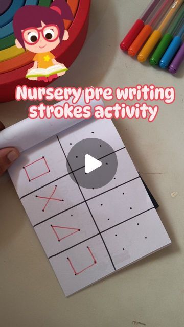 Mom of Chetan on Instagram: "Nursery Pre writing strokes activity   #momofchetan #nursery #nurseryactivities #preschoolactivities #prenursery #kidsactivities #funactivityforkids #toddleractivity #kidsactivitiesathome #toddlerplayideas" After Nap Activities Preschool, Nursery Writing Activities, Pre Nursery Activities, Pre Writing Strokes, Prewriting Activities Preschool, Writing Strokes, Prewriting Activities, Nursery Worksheets, Kids Activities At Home