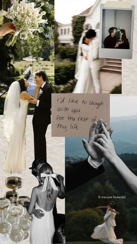 Wedding Board #moodboard #aesthetic #wedding #weddinginspo #weddingaesthetic #weddingvisionboard #lovers Wedding Aesthetic Moodboard, Vintage Wedding Mood Board, Micro Wedding Aesthetic, Vogue Wedding Aesthetic, Mood Board Wedding Inspiration, Wedding Photo Layout, Wedding No Flowers, Wedding Aesthetic Collage, Wedding Anniversary Aesthetic