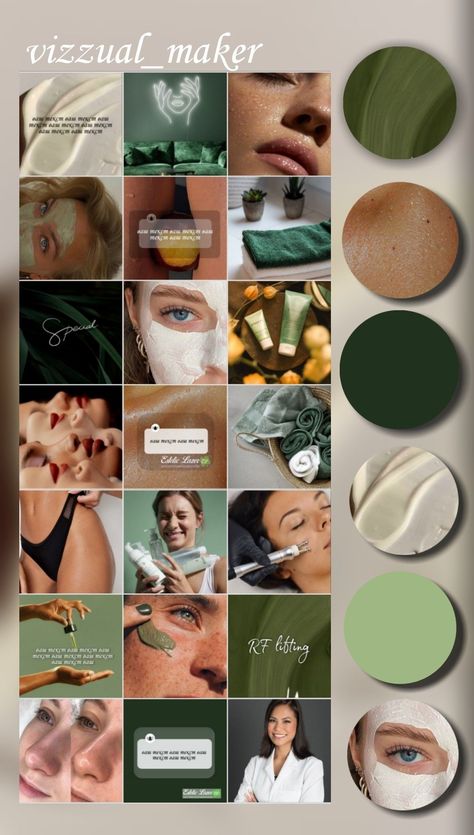 косметология Esthetician Instagram Feed Ideas, Wellness Clinic Aesthetic, Esthetician Aesthetic Instagram Feed, Skincare Ig Story, Facial Spa Aesthetic, Spa Instagram Feed, Instagram Feed Layout Aesthetic, Aesthetic With Quotes, Jade Aesthetic